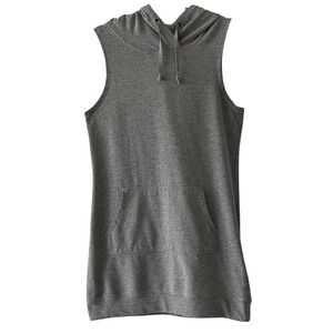 Fabletics Light Gray Sleeveless Hoodie Dress Large